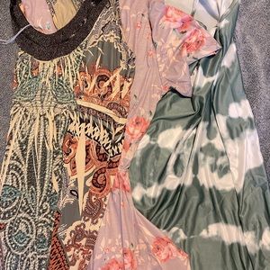 Lot of three light summer maxi dresses